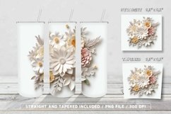 3D Florals Flowers Tumbler Wrap PNG Bundle Product Image 9