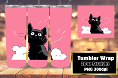 SOPHISTICATED 20oz Tumbler Template , Cute Cat Product Image 1