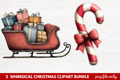 Whimsical Christmas Clipart | Cute Festive Holiday PNG Product Image 1