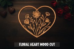 Wood Cut Valentine Heart SVG I Paper Cut Valentine Heart SVG Product Image 1
