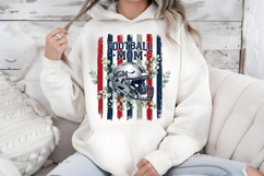 Striped Football Mom PNG, Distressed Helmet Floral Sublimati Product Image 7