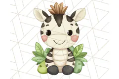 Jungle Safari Animals PNG Cute Pastel Wild Animal Clipart Product Image 4