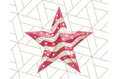 Patriotic Star Clipart PNG, Stars 4th of July PNG Graphic Product Image 4