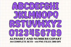 Halloween Alphabet png clipart, halloween letters doodle Product Image 2