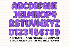 Halloween Alphabet png clipart, halloween letters doodle Product Image 2