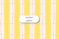 Seamless Striped Pattern Hand Painted Yellow Lines Design Product Image 1