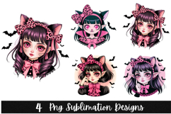 4 Halloween Witch Clipart PNG | Spooky Season Png Product Image 1