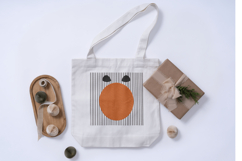 Modern Minimalist Striped Orange Circle Pillow Design Product Image 8