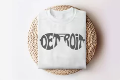 Detroit Cut File | Sunglasses Word Art Product Image 1