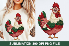 Cute Chicken Sublimation - Christmas PNG Design Product Image 1