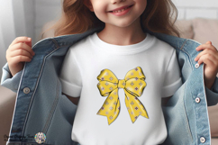 Yellow Luxury Coquette Bow PNG Chic Fashion Elegant Ribbon Product Image 5