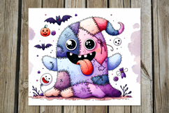 Halloween patchwork | spooky Skinny tumbler sublimation P2 Product Image 4