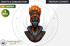 Fantasy Ruler Clipart PNG, Fantasy King &amp; Queen Portrait Product Image 1
