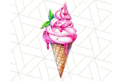 Pink Summer Clipart, Cute Beach Icons, Aesthetic PNG Product Image 4
