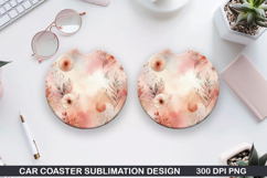 Car Coaster Sublimation| Coaster PNG Design Product Image 1