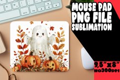 Halloween Watercolor Mouse Pad Design Sublimation PNG Product Image 1