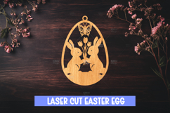 Easter Egg Ornament Laser Cut File Product Image 1