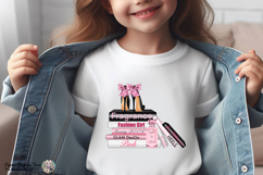 Fashion Girl Glam Books Heels Perfume PNG Chic Design Product Image 9
