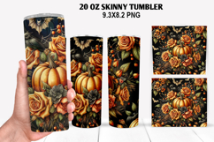 Halloween Skinny Tumbler 20oz Wrap Design, Halloween Tumbler Product Image 1