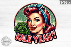 Kale yeah! Sublimation - Sailor Pin Up Girls PNG Design Product Image 1