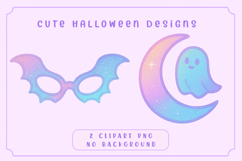Cute Halloween Clipart PNG |Halloween Ghost and moon, Mask Product Image 1