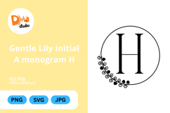 Gentle Lily Initial Monogram Product Image 1