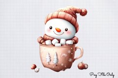 Christmas Cute-Snowman Clipart Bundle PNG Product Image 9