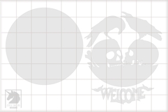 Skull Welcome Sign SVG | Halloween Raven Door Hanger SVG Product Image 2