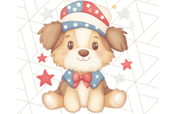 Patriotic Dogs Clipart, Cute 4th of July Puppies PNG Product Image 5