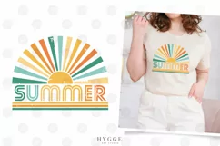 Summer Sublimation PNG | Retro Sun PNG | Sunset | Sunrise Product Image 1