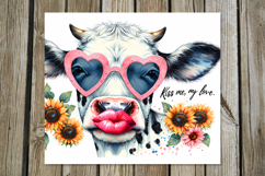 Cow with lowers | 8 western tumbler sublimation designs Product Image 8