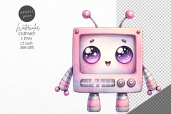 Robot clipart, Nursery clipart, Kids sublimation Product Image 1