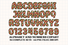 Christmas Alphabet png clipart, christmas letters doodle Product Image 2