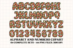 Christmas Alphabet png clipart, christmas letters doodle Product Image 2