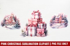 Pink Christmas Sublimation Clipart Product Image 1