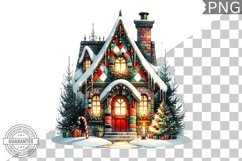 Christmas House Sublimation - Clipart PNG Design Product Image 1