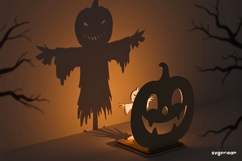 Halloween Shadow Candle Holders Bundle | Laser Cut | SVG Product Image 11