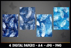 4 Feather Digital Papers I Junk Journal Page Product Image 2
