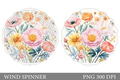 Wildflowers Wind Spinner. Flowers Wind Spinner Design Product Image 1