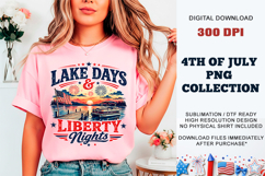 Lake Days &amp; Liberty Nights PNG | Sublimation DTF Product Image 2