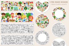 Garden clipart, patterns, backgrounds, designs for kids Product Image 8
