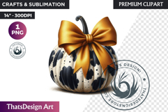 Western Coquette Pumpkin Autumn PNG, Cowgirl Fall clipart Product Image 1