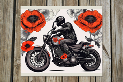 Motorcycle &amp; flowers | Bike Skinny tumbler sublimation Product Image 8
