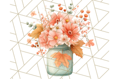 Fall Mason Jar Flowers PNG Clipart Product Image 4