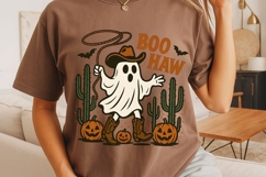 Boo Haw Halloween Png, Halloween Cowboy Ghost Western Png. Product Image 7