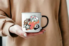 Retro Gambling Tattoo PNG | Vintage Casino Sublimation Product Image 5