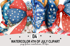 Watercolor 4th Of July Clipart png Watercolor png Product Image 1