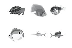 Cartoon Sea Animals Set 3 Procreate Brush Stamps, 30 Sea Product Image 8