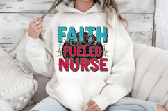 Faith Fueled Nurse PNG, Stethoscope Heart Pulse Sublimation Product Image 7