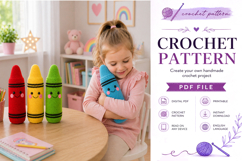 Cute Crayon Amigurumi Crochet Pattern PDF Product Image 2